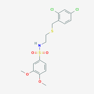 N-{2-[(2,4-dichlorobenzyl)sulfanyl]ethyl}-3,4-dimethoxybenzenesulfonamide