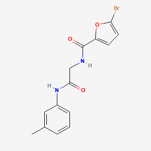molecular formula C14H13BrN2O3 B4234417 5-bromo-N-{2-[(3-methylphenyl)amino]-2-oxoethyl}-2-furamide 