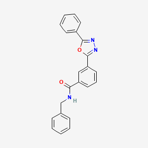 molecular formula C22H17N3O2 B4234422 N-benzyl-3-(5-phenyl-1,3,4-oxadiazol-2-yl)benzamide 