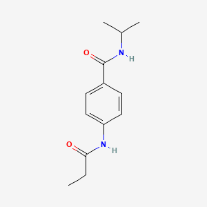molecular formula C13H18N2O2 B4234428 N-isopropyl-4-(propionylamino)benzamide 