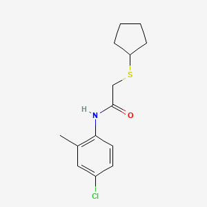 molecular formula C14H18ClNOS B4234435 N-(4-chloro-2-methylphenyl)-2-(cyclopentylthio)acetamide 