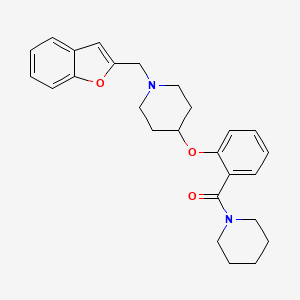 molecular formula C26H30N2O3 B4234441 1-(1-benzofuran-2-ylmethyl)-4-[2-(1-piperidinylcarbonyl)phenoxy]piperidine 