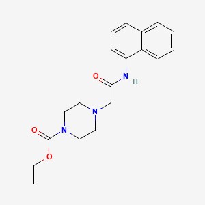 molecular formula C19H23N3O3 B4234456 ethyl 4-[2-(1-naphthylamino)-2-oxoethyl]-1-piperazinecarboxylate 