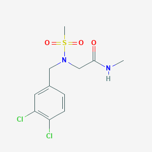 molecular formula C11H14Cl2N2O3S B4234472 N~2~-(3,4-dichlorobenzyl)-N~1~-methyl-N~2~-(methylsulfonyl)glycinamide 