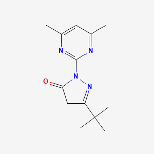 molecular formula C13H18N4O B4234481 5-tert-butyl-2-(4,6-dimethyl-2-pyrimidinyl)-2,4-dihydro-3H-pyrazol-3-one 