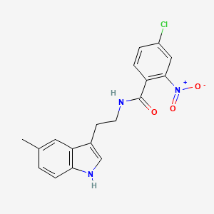 molecular formula C18H16ClN3O3 B4234489 4-chloro-N-[2-(5-methyl-1H-indol-3-yl)ethyl]-2-nitrobenzamide 