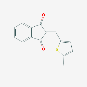 molecular formula C15H10O2S B423451 2-[(5-methyl-2-thienyl)methylene]-1H-indene-1,3(2H)-dione 