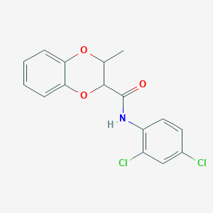 molecular formula C16H13Cl2NO3 B4234511 N-(2,4-dichlorophenyl)-3-methyl-2,3-dihydro-1,4-benzodioxine-2-carboxamide 