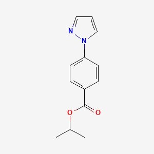 molecular formula C13H14N2O2 B4234524 isopropyl 4-(1H-pyrazol-1-yl)benzoate 