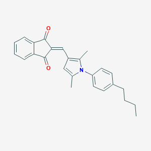 molecular formula C26H25NO2 B423454 2-{[1-(4-butylphenyl)-2,5-dimethyl-1H-pyrrol-3-yl]methylidene}-1H-indene-1,3(2H)-dione 