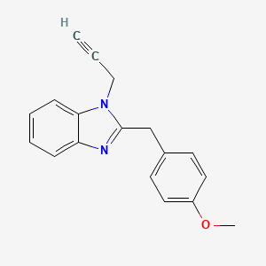 molecular formula C18H16N2O B4234542 2-(4-methoxybenzyl)-1-(2-propyn-1-yl)-1H-benzimidazole 