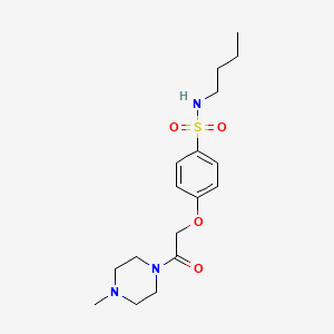 molecular formula C17H27N3O4S B4234544 N-butyl-4-[2-(4-methyl-1-piperazinyl)-2-oxoethoxy]benzenesulfonamide 