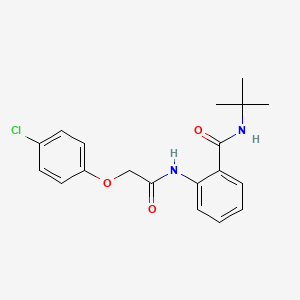 molecular formula C19H21ClN2O3 B4234556 N-(tert-butyl)-2-{[(4-chlorophenoxy)acetyl]amino}benzamide 