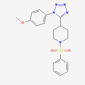 molecular formula C19H21N5O3S B4234557 4-[1-(4-methoxyphenyl)-1H-tetrazol-5-yl]-1-(phenylsulfonyl)piperidine 
