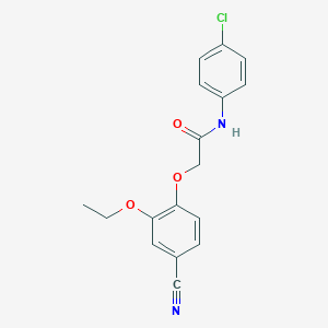 molecular formula C17H15ClN2O3 B4234566 N-(4-chlorophenyl)-2-(4-cyano-2-ethoxyphenoxy)acetamide 