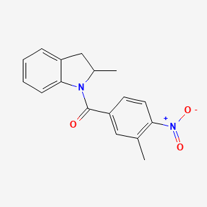 molecular formula C17H16N2O3 B4234571 2-methyl-1-(3-methyl-4-nitrobenzoyl)indoline 