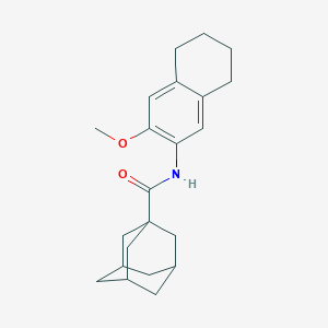 molecular formula C22H29NO2 B423458 N-(3-methoxy-5,6,7,8-tetrahydro-2-naphthalenyl)-1-adamantanecarboxamide 