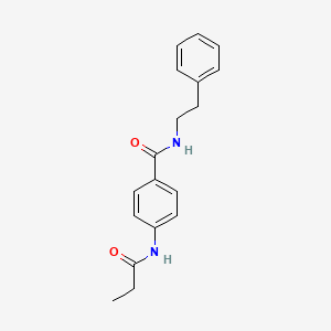 molecular formula C18H20N2O2 B4234584 N-(2-phenylethyl)-4-(propionylamino)benzamide 