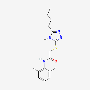molecular formula C17H24N4OS B4234594 2-[(5-butyl-4-methyl-4H-1,2,4-triazol-3-yl)thio]-N-(2,6-dimethylphenyl)acetamide 