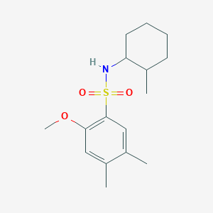 molecular formula C16H25NO3S B4234617 2-methoxy-4,5-dimethyl-N-(2-methylcyclohexyl)benzenesulfonamide 