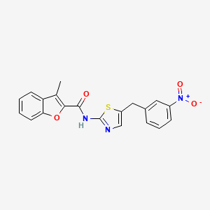 molecular formula C20H15N3O4S B4234623 3-methyl-N-[5-(3-nitrobenzyl)-1,3-thiazol-2-yl]-1-benzofuran-2-carboxamide 
