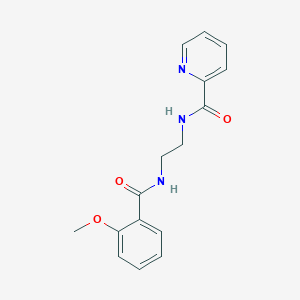 molecular formula C16H17N3O3 B4234631 N-{2-[(2-methoxybenzoyl)amino]ethyl}-2-pyridinecarboxamide 