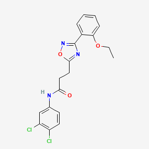 molecular formula C19H17Cl2N3O3 B4234636 N-(3,4-dichlorophenyl)-3-[3-(2-ethoxyphenyl)-1,2,4-oxadiazol-5-yl]propanamide 