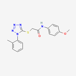 molecular formula C17H17N5O2S B4234642 N-(4-methoxyphenyl)-2-{[1-(2-methylphenyl)-1H-tetrazol-5-yl]thio}acetamide 