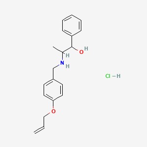 molecular formula C19H24ClNO2 B4234655 2-{[4-(allyloxy)benzyl]amino}-1-phenyl-1-propanol hydrochloride 