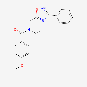 molecular formula C21H23N3O3 B4234668 4-ethoxy-N-isopropyl-N-[(3-phenyl-1,2,4-oxadiazol-5-yl)methyl]benzamide 