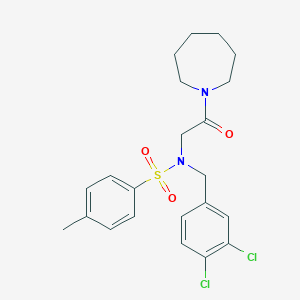 molecular formula C22H26Cl2N2O3S B423469 N-[2-(azepan-1-yl)-2-oxoethyl]-N-(3,4-dichlorobenzyl)-4-methylbenzenesulfonamide 