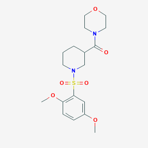 molecular formula C18H26N2O6S B4234692 4-({1-[(2,5-dimethoxyphenyl)sulfonyl]-3-piperidinyl}carbonyl)morpholine 