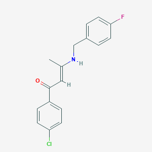 1-(4-Chlorophenyl)-3-[(4-fluorobenzyl)amino]-2-buten-1-one