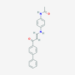 molecular formula C23H20N2O2 B423474 N-{4-[(3-[1,1'-biphenyl]-4-yl-3-oxoprop-1-enyl)amino]phenyl}acetamide 