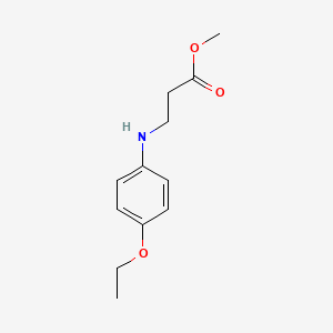 molecular formula C12H17NO3 B4234760 methyl N-(4-ethoxyphenyl)-beta-alaninate 