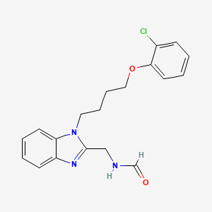 molecular formula C19H20ClN3O2 B4234767 ({1-[4-(2-chlorophenoxy)butyl]-1H-benzimidazol-2-yl}methyl)formamide 