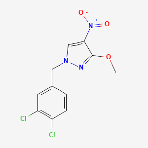 molecular formula C11H9Cl2N3O3 B4234777 1-(3,4-dichlorobenzyl)-3-methoxy-4-nitro-1H-pyrazole 