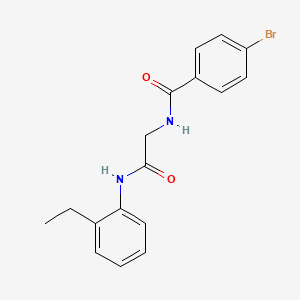 molecular formula C17H17BrN2O2 B4234779 4-bromo-N-{2-[(2-ethylphenyl)amino]-2-oxoethyl}benzamide 