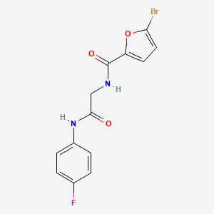 molecular formula C13H10BrFN2O3 B4234780 5-bromo-N-{2-[(4-fluorophenyl)amino]-2-oxoethyl}-2-furamide 