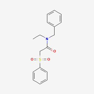 molecular formula C17H19NO3S B4234781 N-benzyl-N-ethyl-2-(phenylsulfonyl)acetamide 