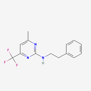 molecular formula C14H14F3N3 B4234824 4-methyl-N-(2-phenylethyl)-6-(trifluoromethyl)-2-pyrimidinamine 