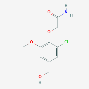 molecular formula C10H12ClNO4 B4234833 2-[2-chloro-4-(hydroxymethyl)-6-methoxyphenoxy]acetamide 