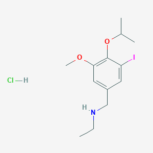 molecular formula C13H21ClINO2 B4234843 N-(3-iodo-4-isopropoxy-5-methoxybenzyl)ethanamine hydrochloride 