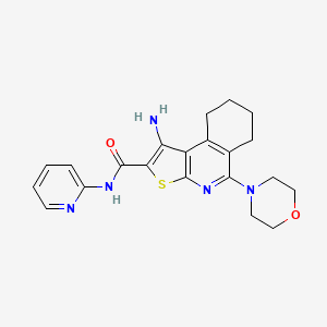 molecular formula C21H23N5O2S B4234846 1-amino-5-(4-morpholinyl)-N-2-pyridinyl-6,7,8,9-tetrahydrothieno[2,3-c]isoquinoline-2-carboxamide 