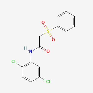 molecular formula C14H11Cl2NO3S B4234860 N-(2,5-dichlorophenyl)-2-(phenylsulfonyl)acetamide 
