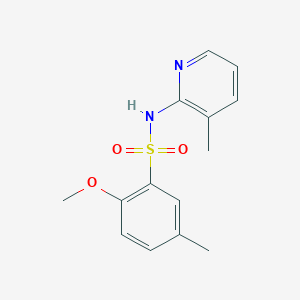 molecular formula C14H16N2O3S B4234874 2-methoxy-5-methyl-N-(3-methyl-2-pyridinyl)benzenesulfonamide 