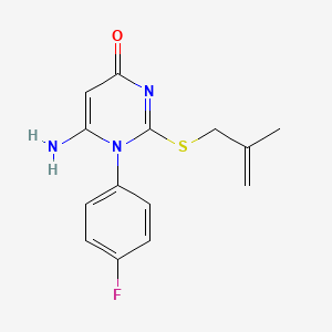 6-amino-1-(4-fluorophenyl)-2-[(2-methyl-2-propen-1-yl)thio]-4(1H)-pyrimidinone