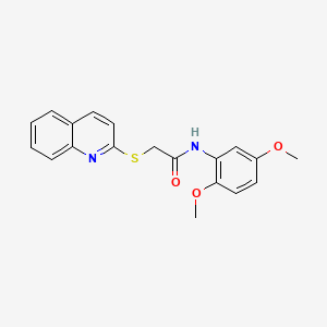 molecular formula C19H18N2O3S B4234928 N-(2,5-dimethoxyphenyl)-2-(2-quinolinylthio)acetamide 