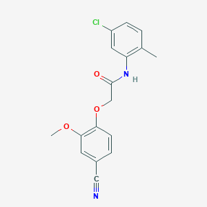 molecular formula C17H15ClN2O3 B4234935 N-(5-chloro-2-methylphenyl)-2-(4-cyano-2-methoxyphenoxy)acetamide 