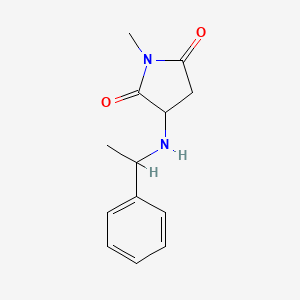 molecular formula C13H16N2O2 B4234936 1-methyl-3-[(1-phenylethyl)amino]-2,5-pyrrolidinedione 